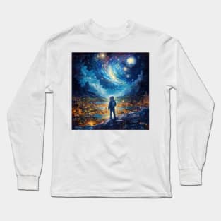 Starry Night Fantasy Long Sleeve T-Shirt